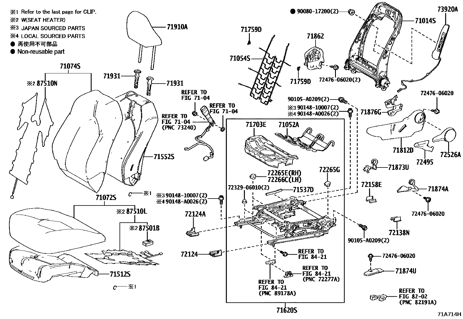 7101 — FRONT SEAT & SEAT TRACK