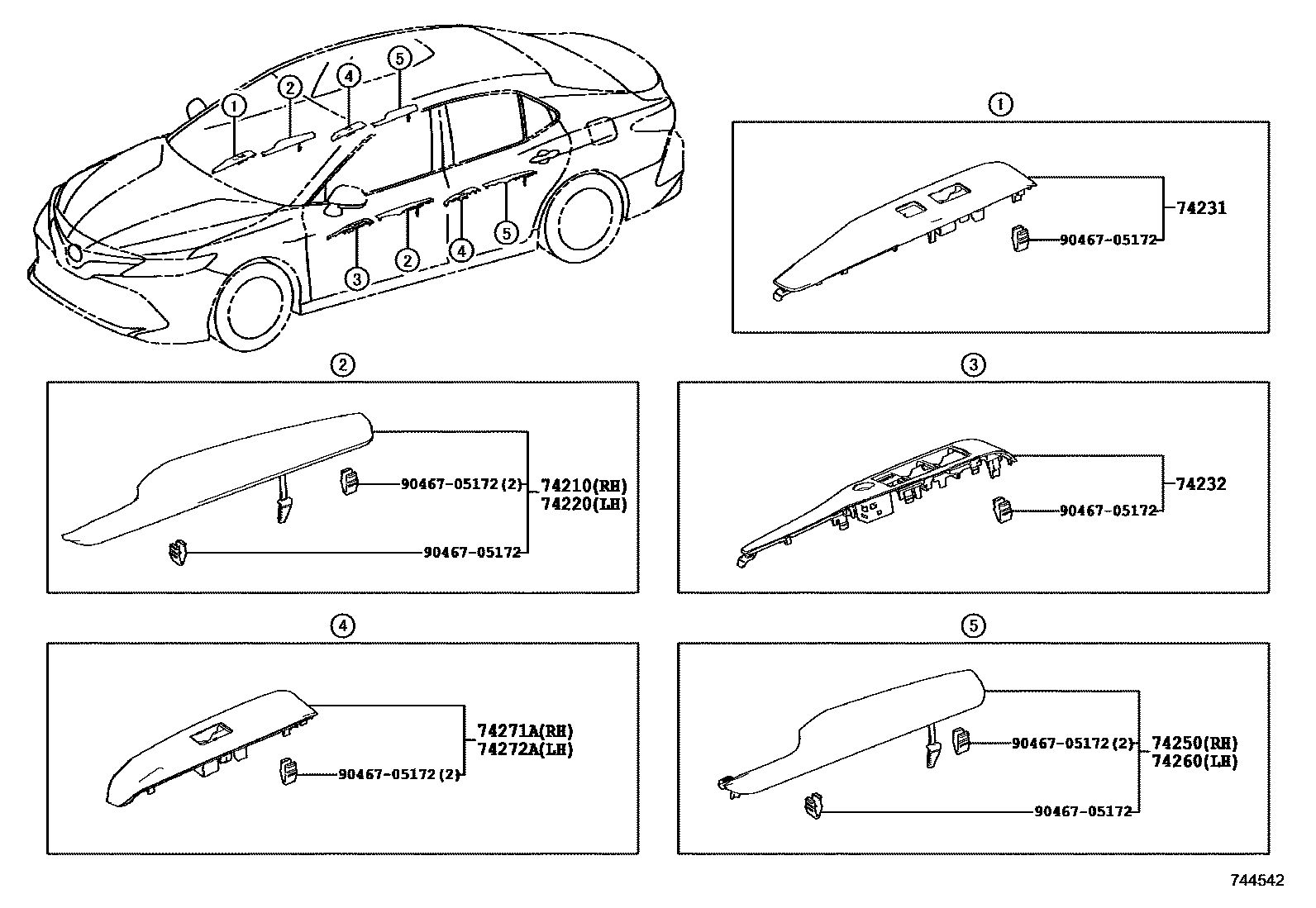 7401 — ARMREST & VISOR