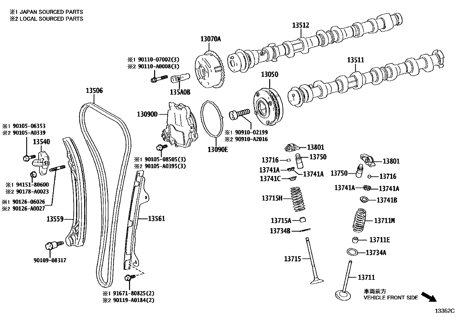 1302 — CAMSHAFT & VALVE