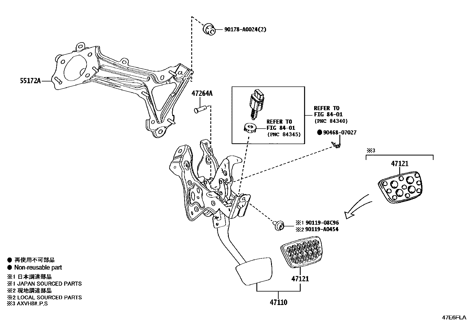 4701 — BRAKE PEDAL & BRACKET