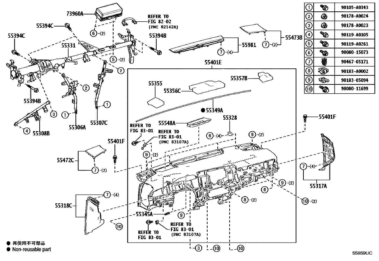 5501 — INSTRUMENT PANEL & GLOVE COMPARTMENT