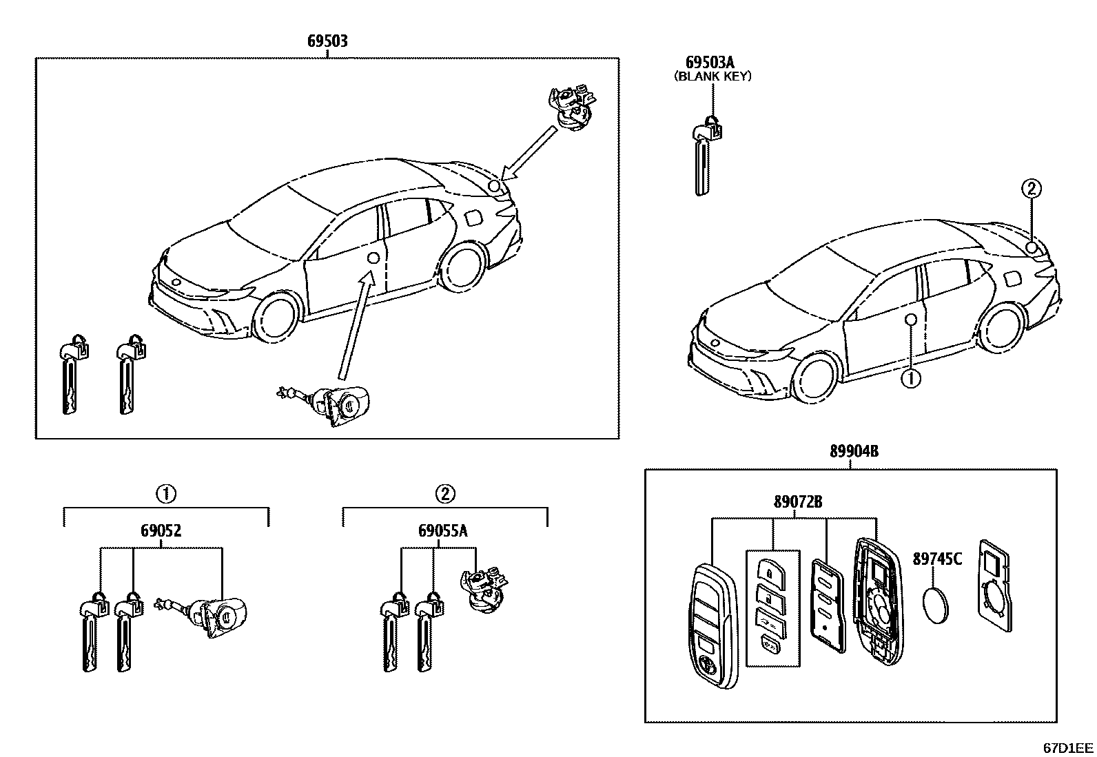 6712 — LOCK CYLINDER SET