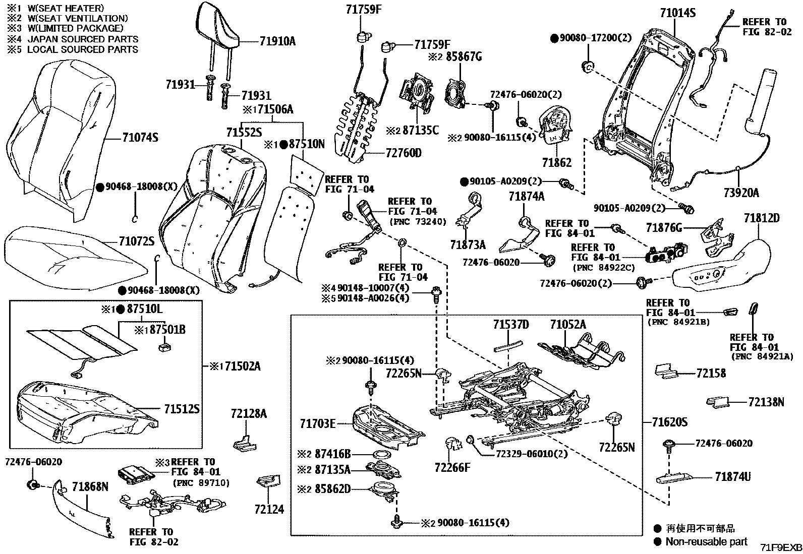 7101 — FRONT SEAT & SEAT TRACK