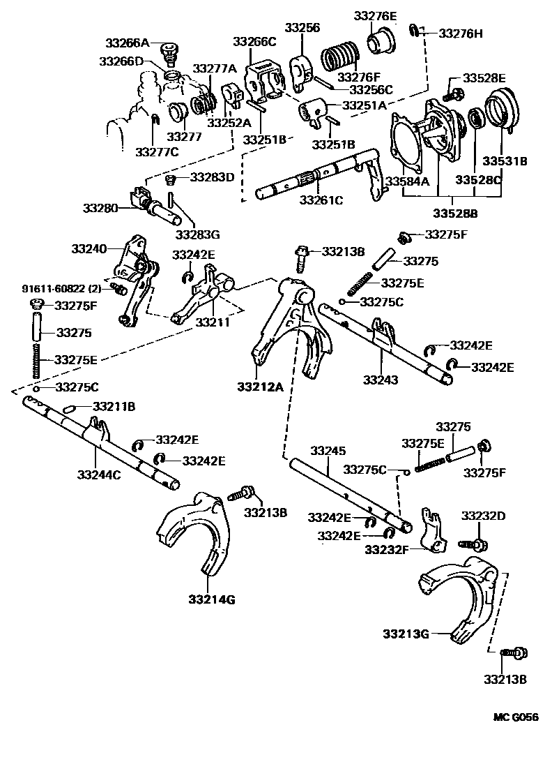 3307 — GEAR SHIFT FORK & LEVER SHAFT (MTM)