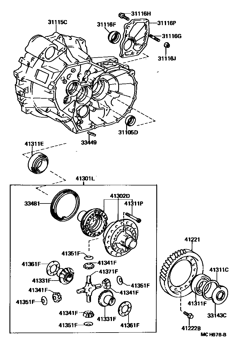 4301 — FRONT AXLE HOUSING & DIFFERENTIAL