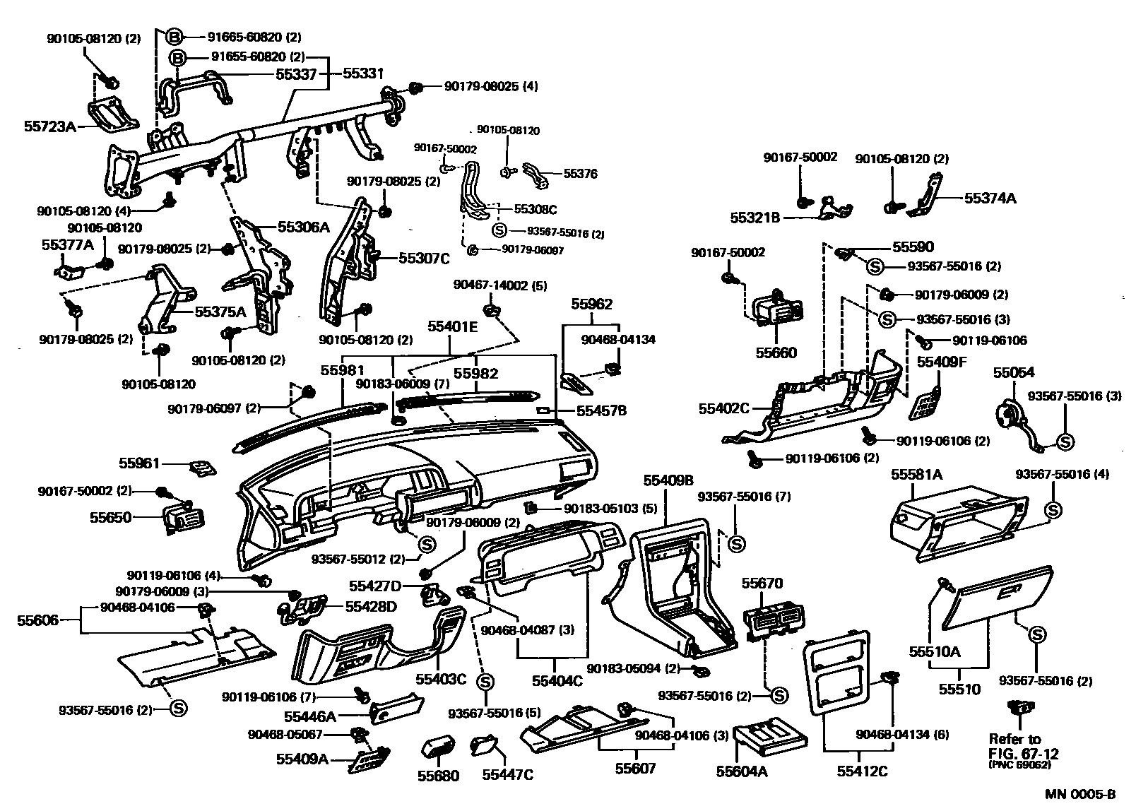 5501 — INSTRUMENT PANEL & GLOVE COMPARTMENT