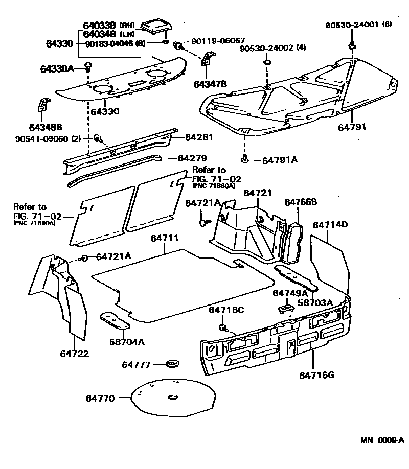 6403 — PACKAGE TRAY PANEL & LUGGAGE COMPARTMENT MAT