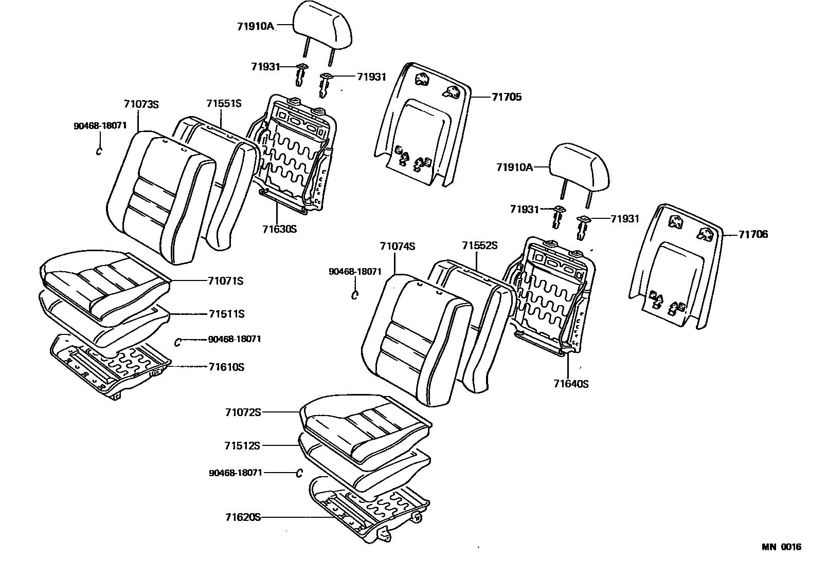 7101 — FRONT SEAT & SEAT TRACK
