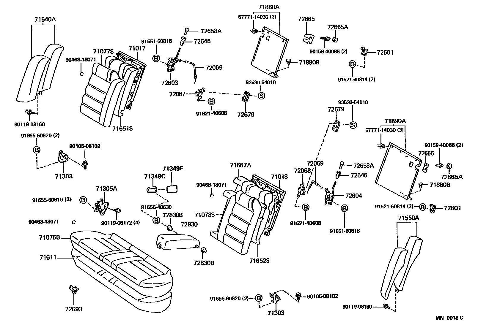 7102 — REAR SEAT & SEAT TRACK