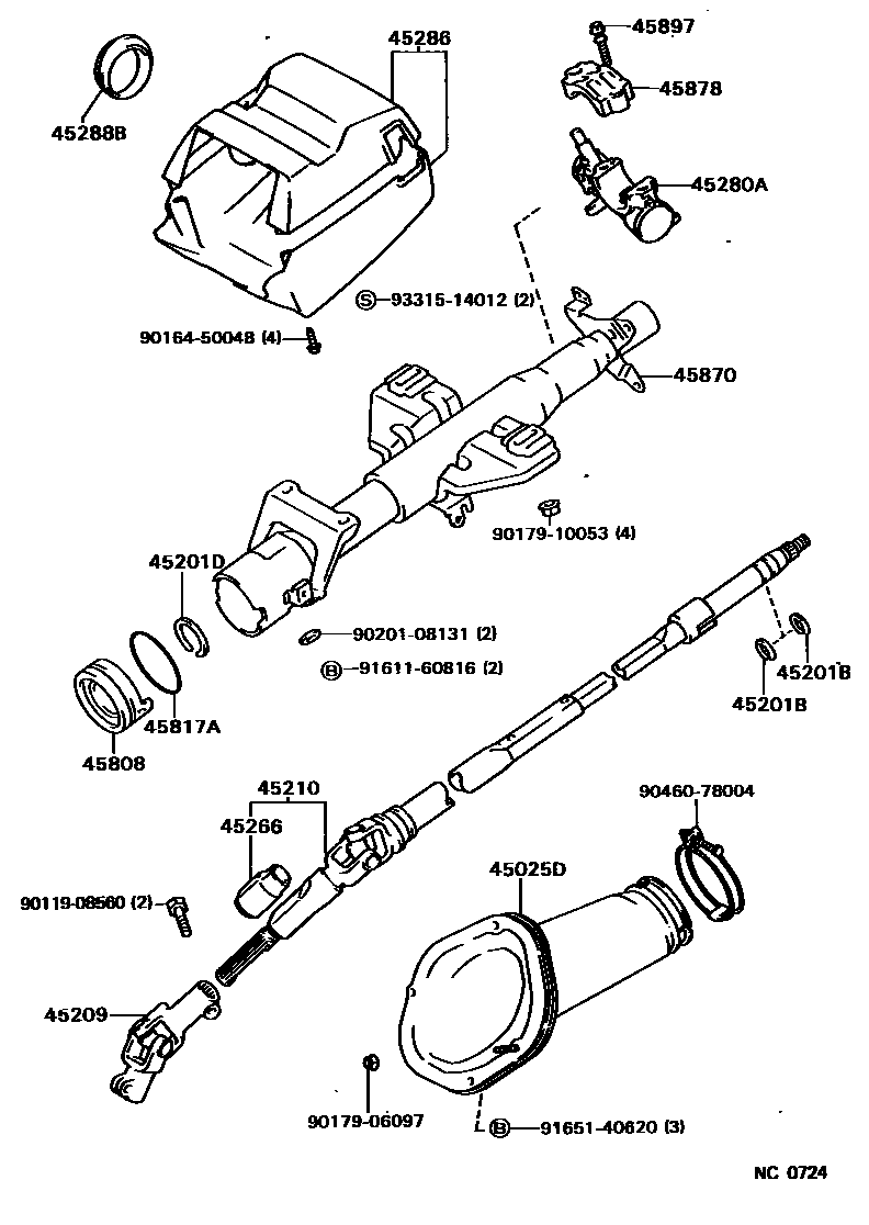4501 — STEERING COLUMN & SHAFT