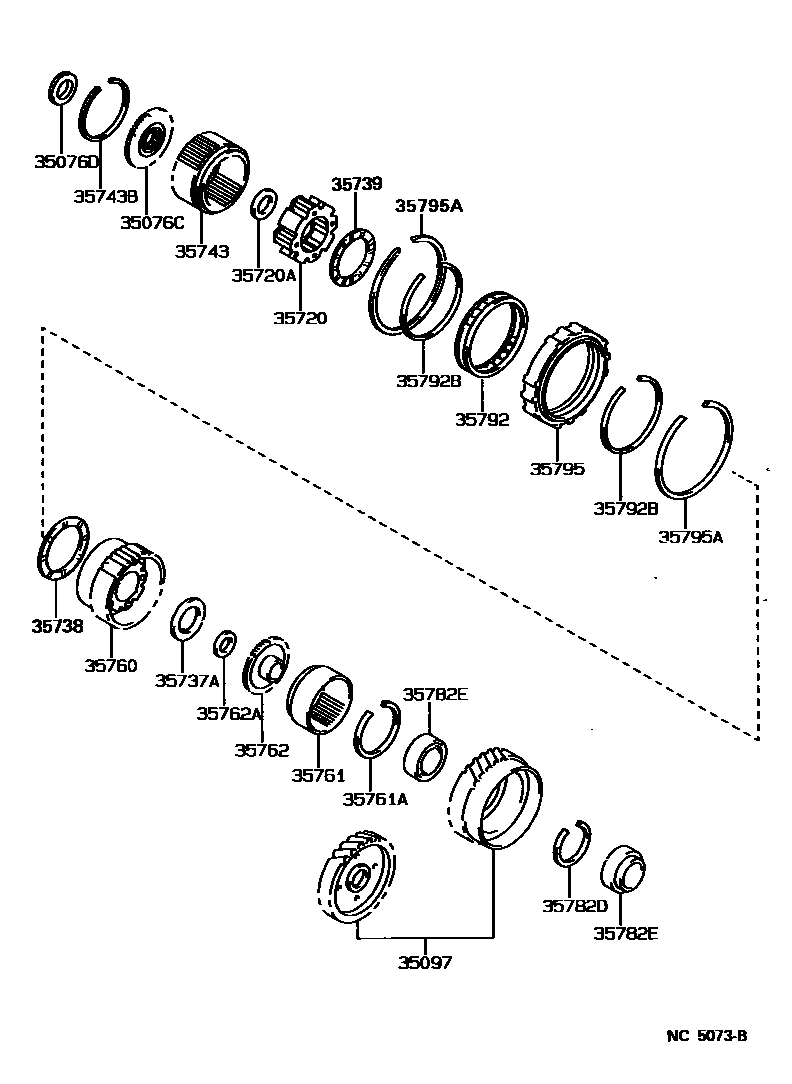 3510 — PLANETARY GEAR, REVERSE PISTON & COUNTER GEAR(ATM)
