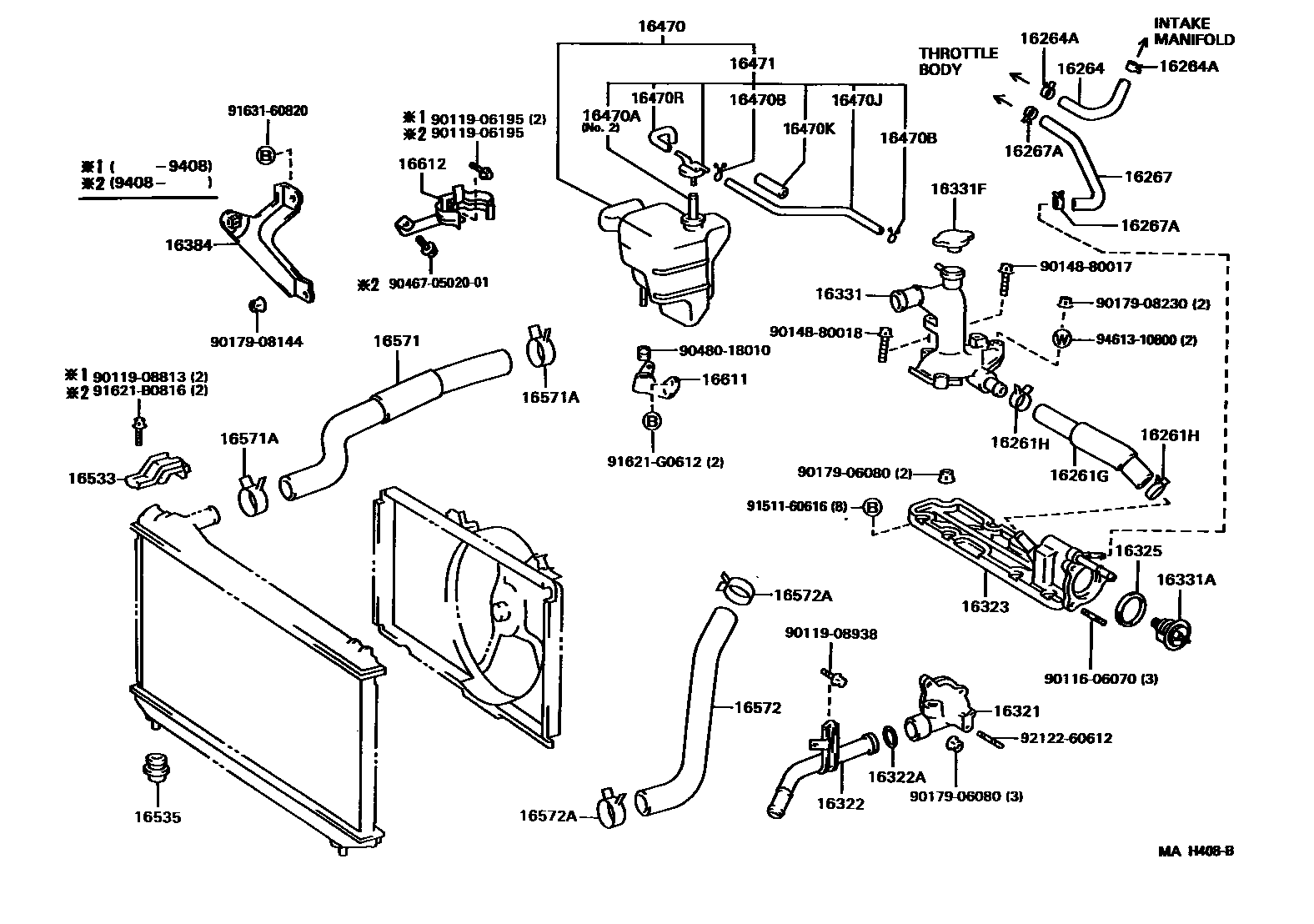1603 — RADIATOR & WATER OUTLET