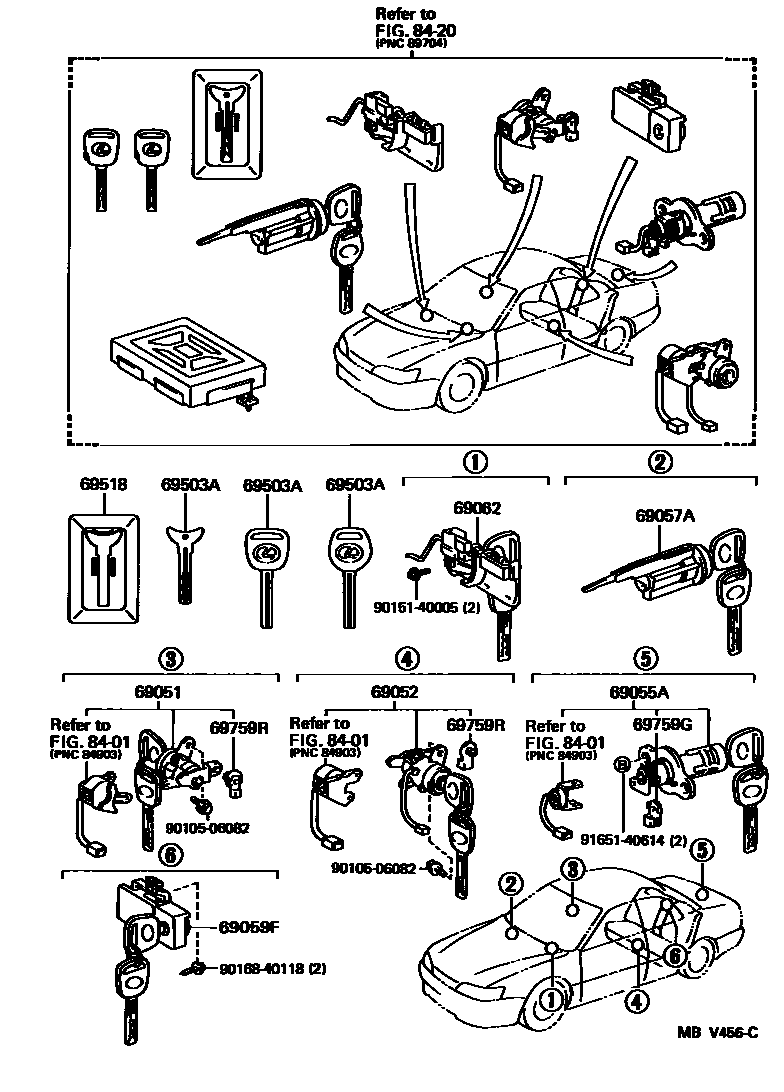 6712 — LOCK CYLINDER SET