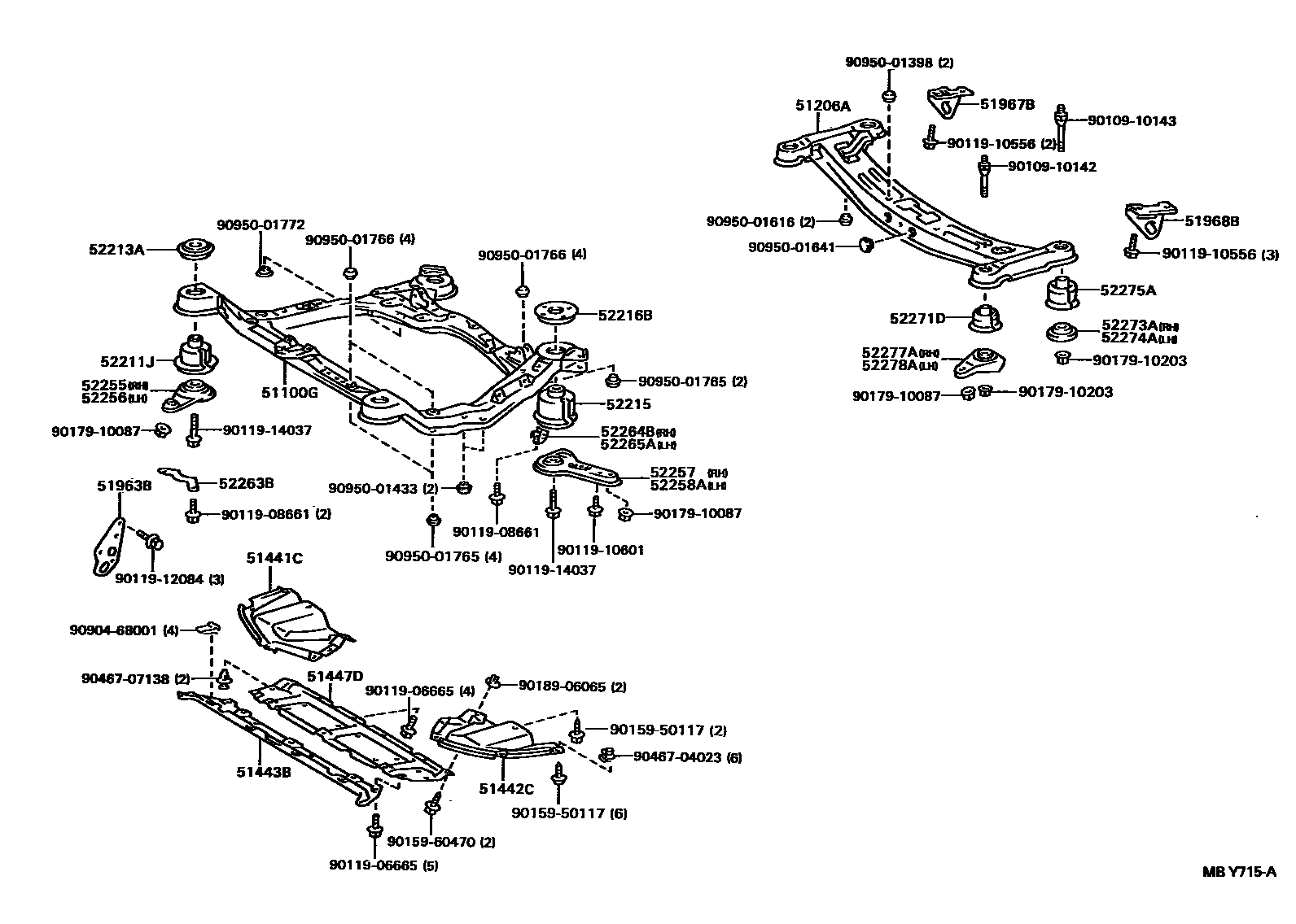 5102 — SUSPENSION CROSSMEMBER & UNDER COVER