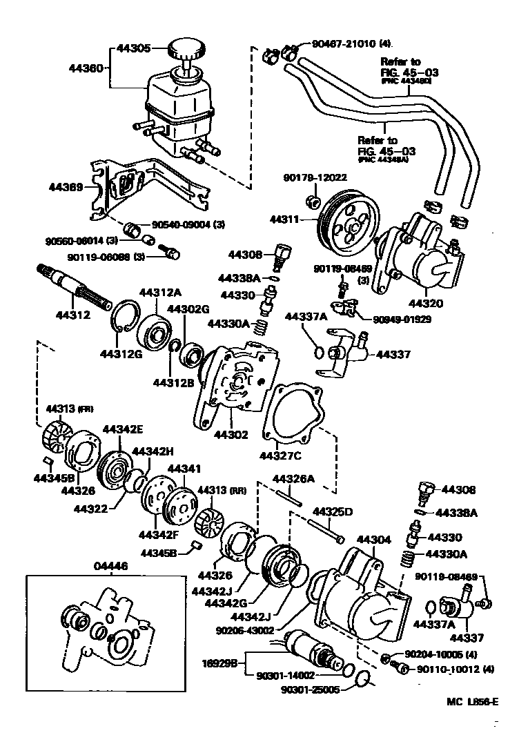 4502 — VANE PUMP & RESERVOIR (POWER STEERING)