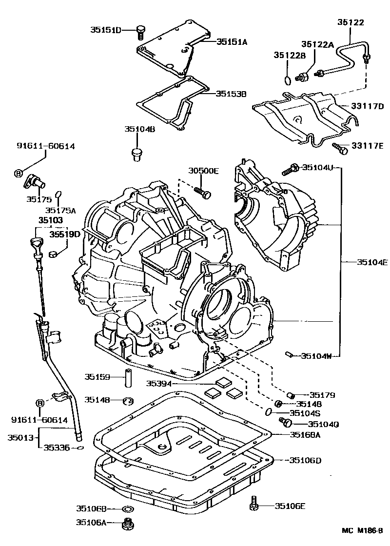 3503 — TRANSMISSION CASE & OIL PAN (ATM)
