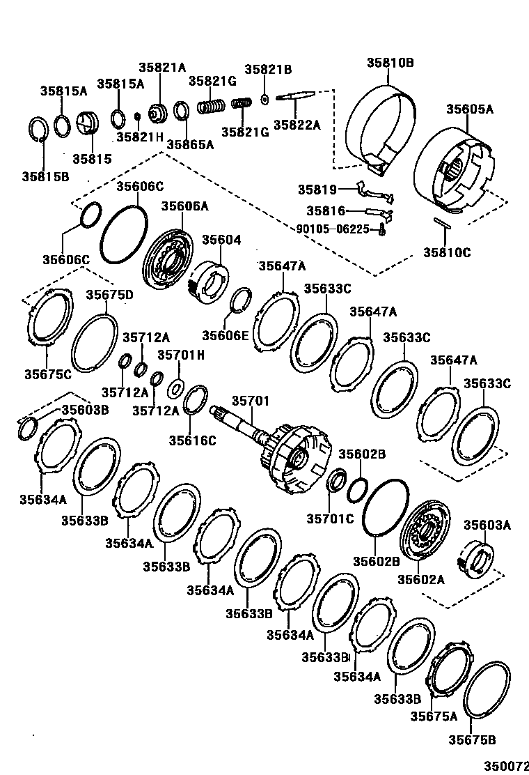 3507 — BRAKE BAND & MULTIPLE DISC CLUTCH (ATM)
