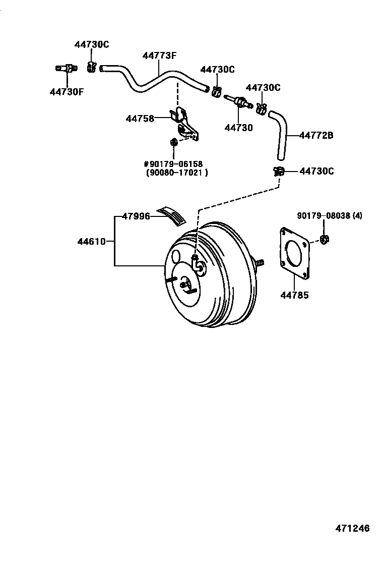 4703 — BRAKE BOOSTER & VACUUM TUBE
