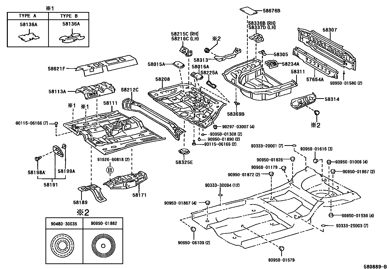 5801 — FLOOR PAN & LOWER BACK PANEL