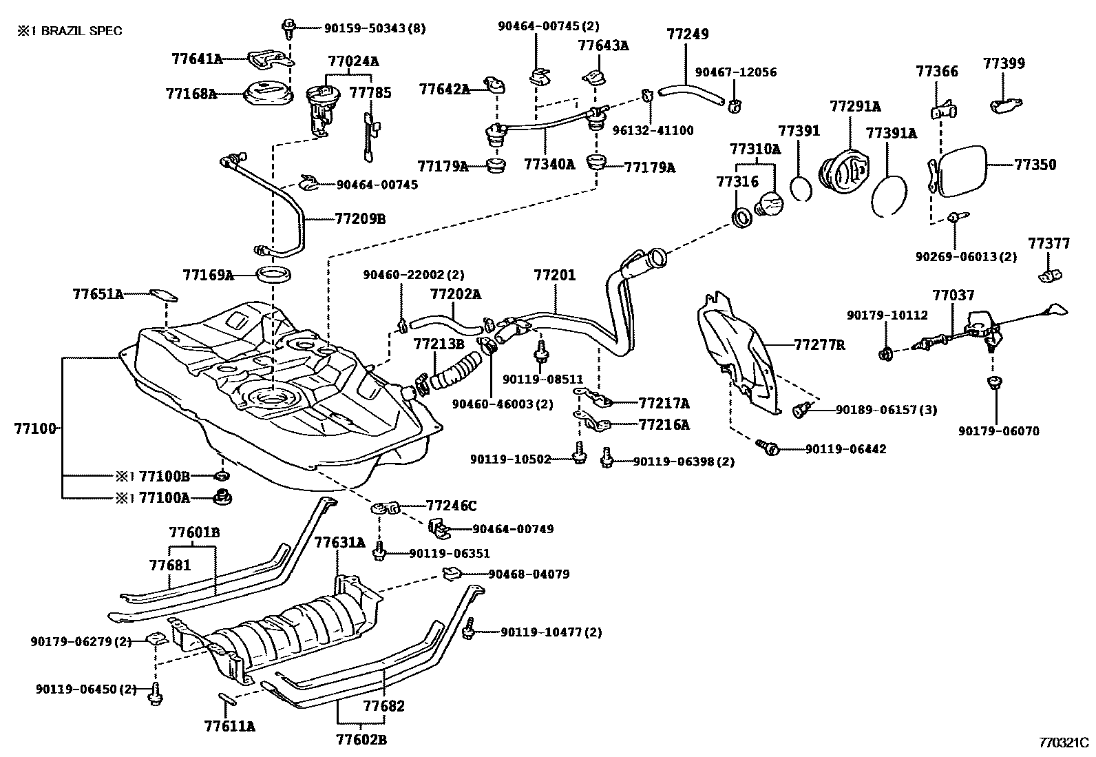 7701 — FUEL TANK & TUBE