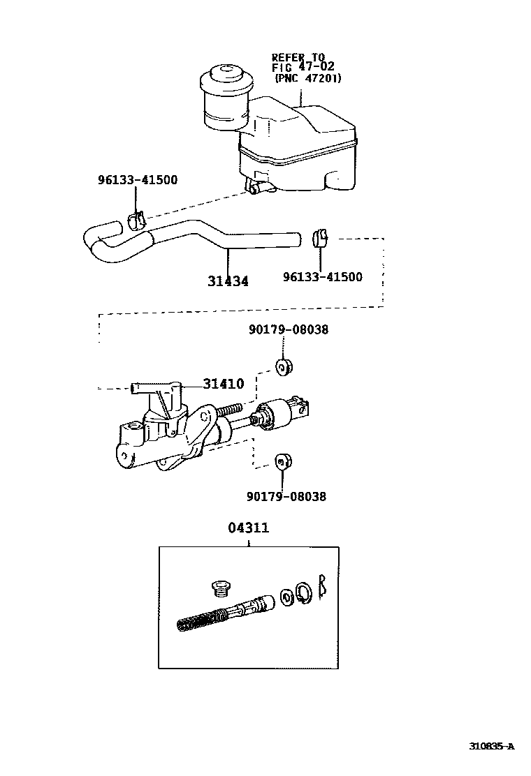3103 — CLUTCH MASTER CYLINDER