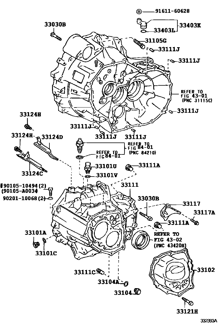 3302 — CLUTCH HOUSING & TRANSMISSION CASE (MTM)