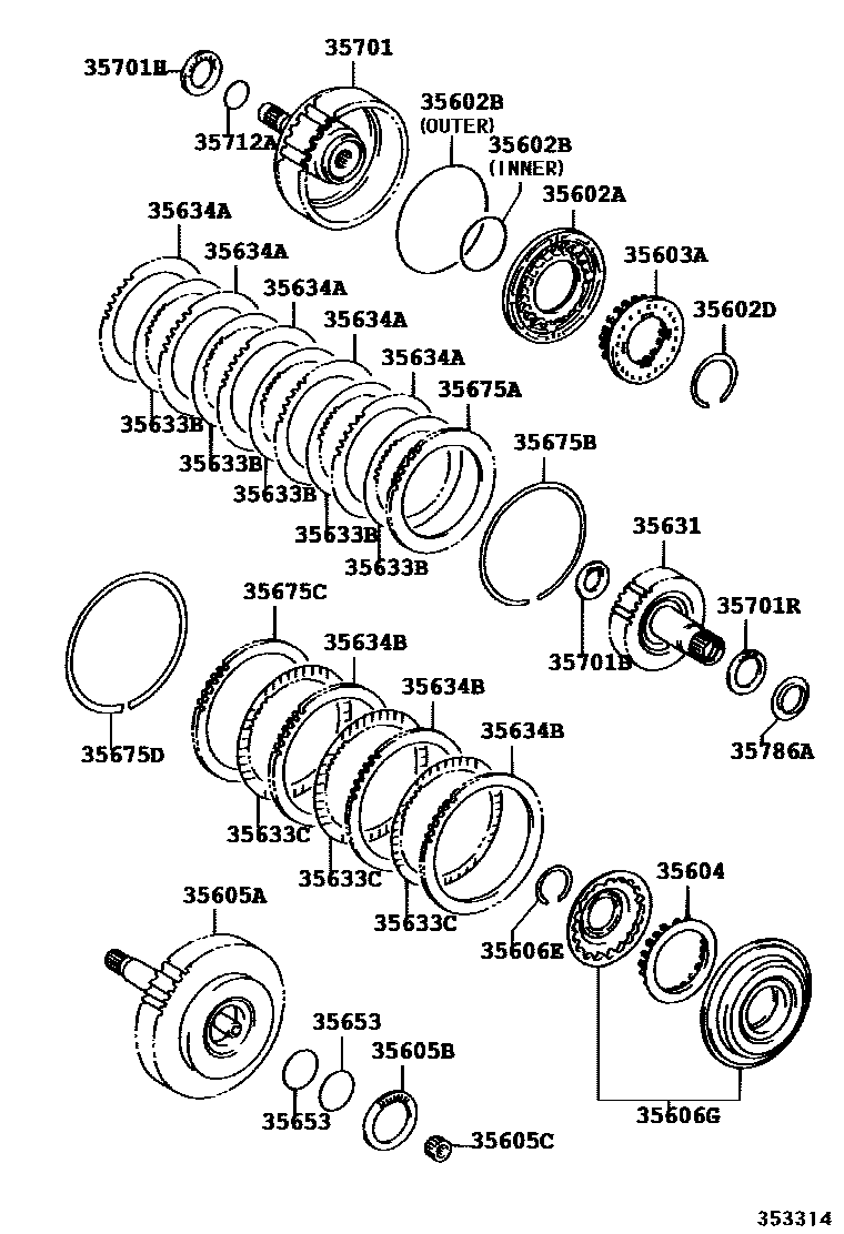 3507 — BRAKE BAND & MULTIPLE DISC CLUTCH (ATM)