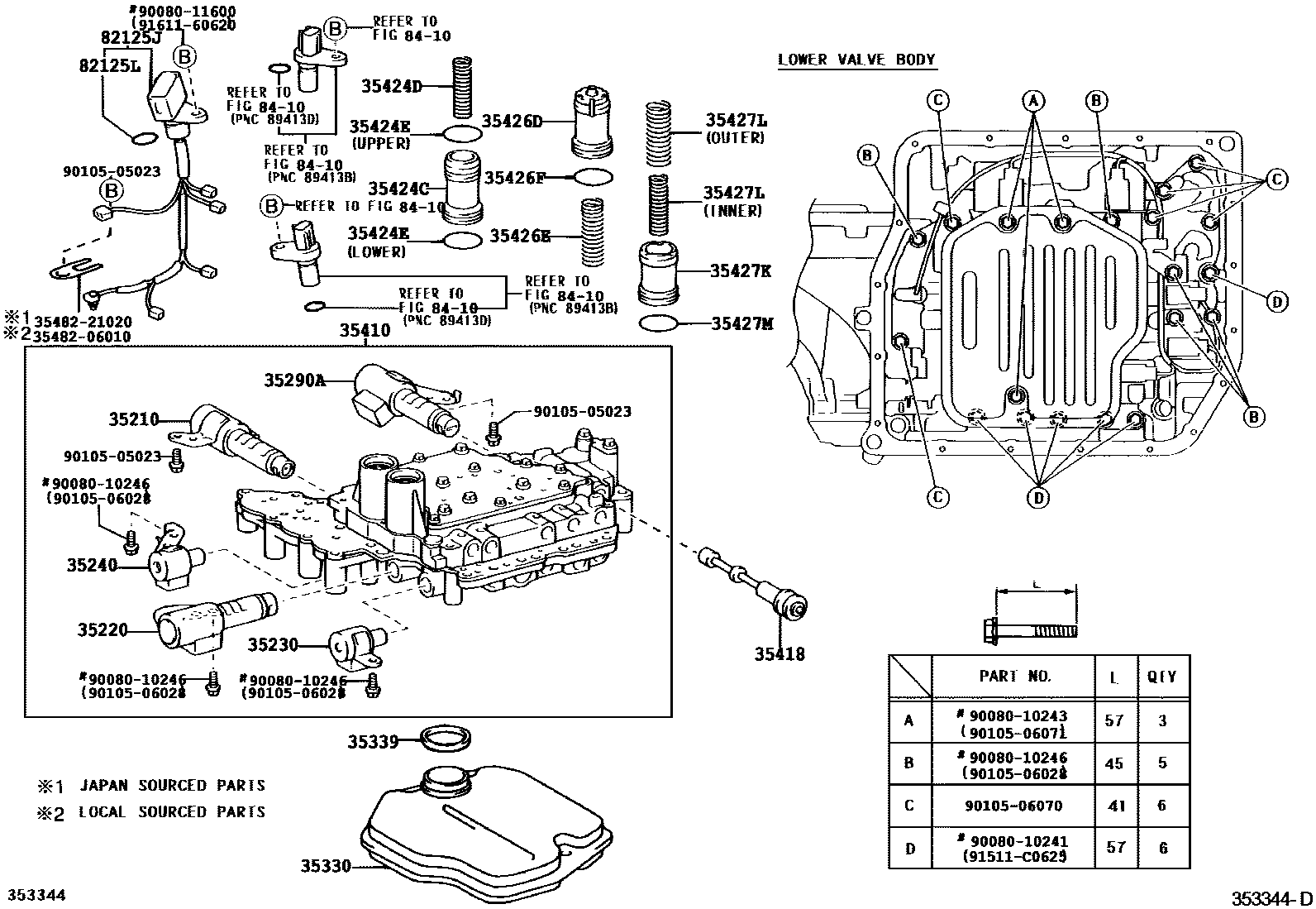 3512 — VALVE BODY & OIL STRAINER (ATM)