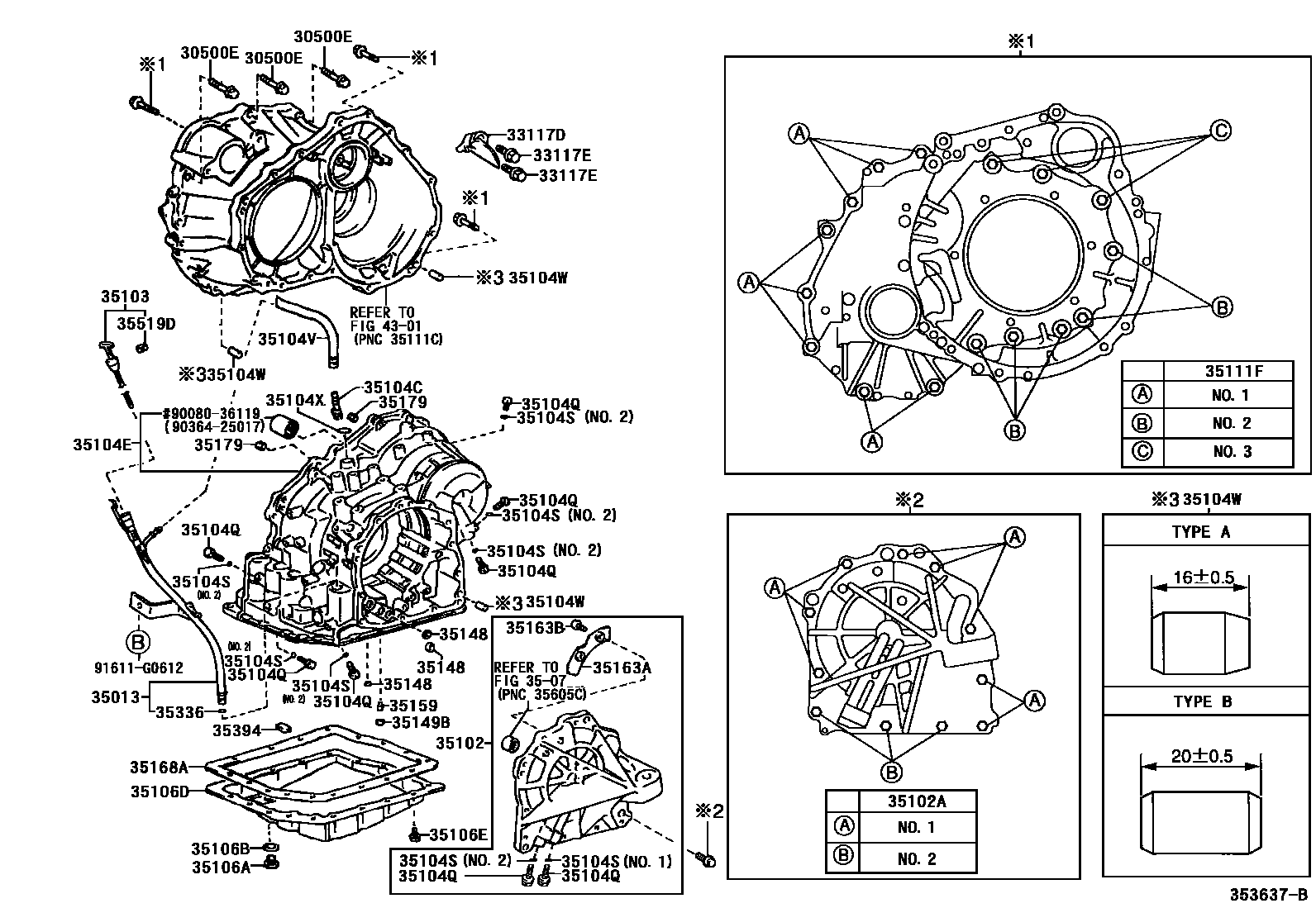 3503 — TRANSMISSION CASE & OIL PAN (ATM)