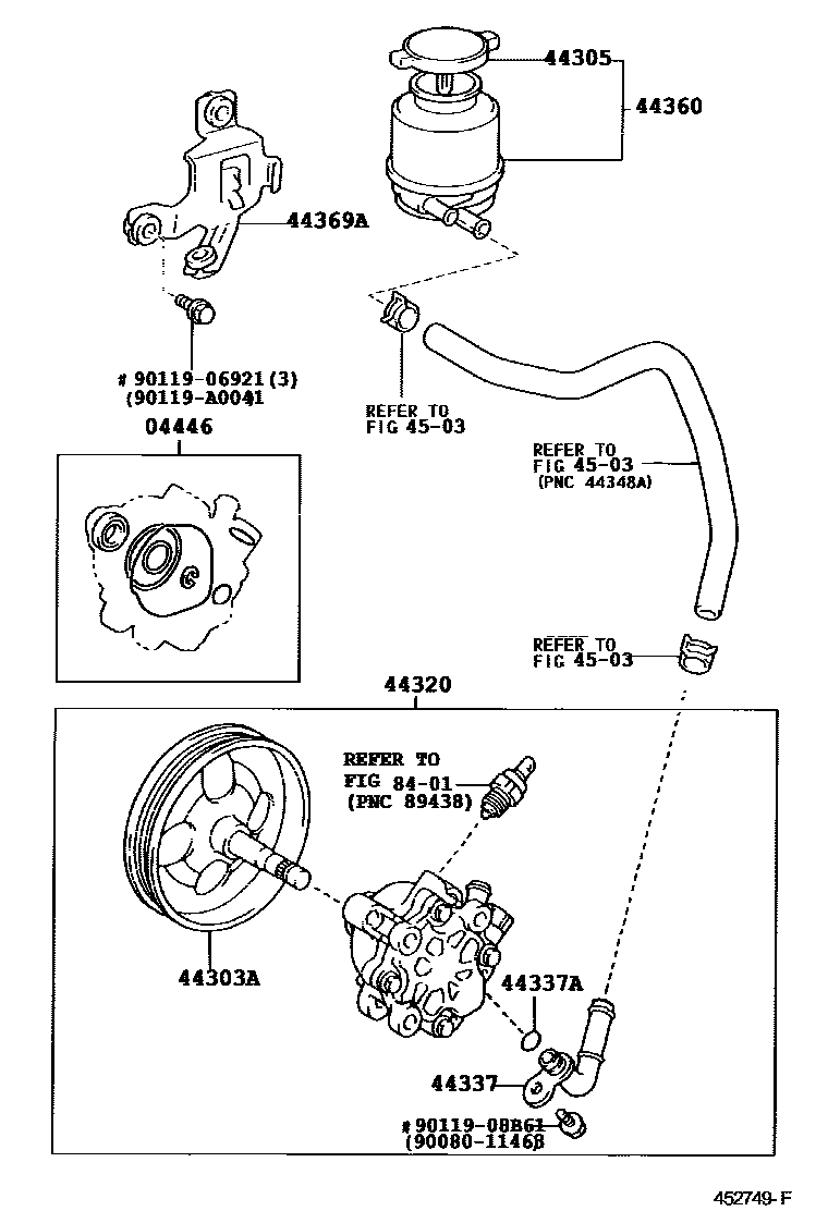 4502 — VANE PUMP & RESERVOIR (POWER STEERING)