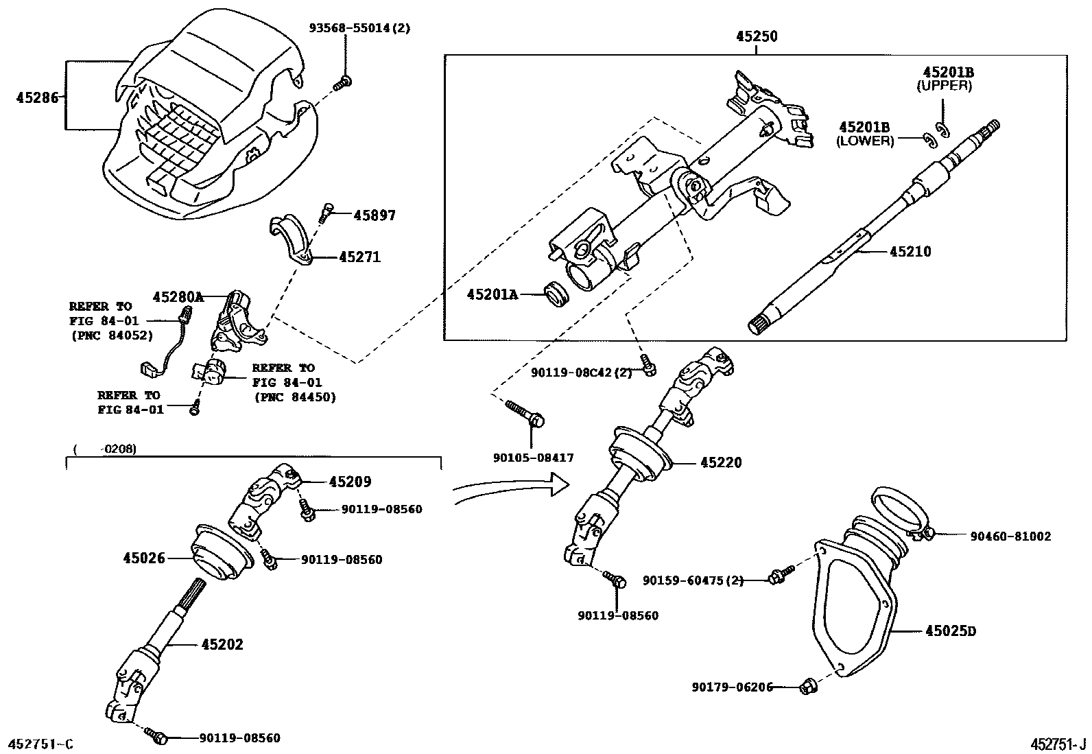 4501 — STEERING COLUMN & SHAFT
