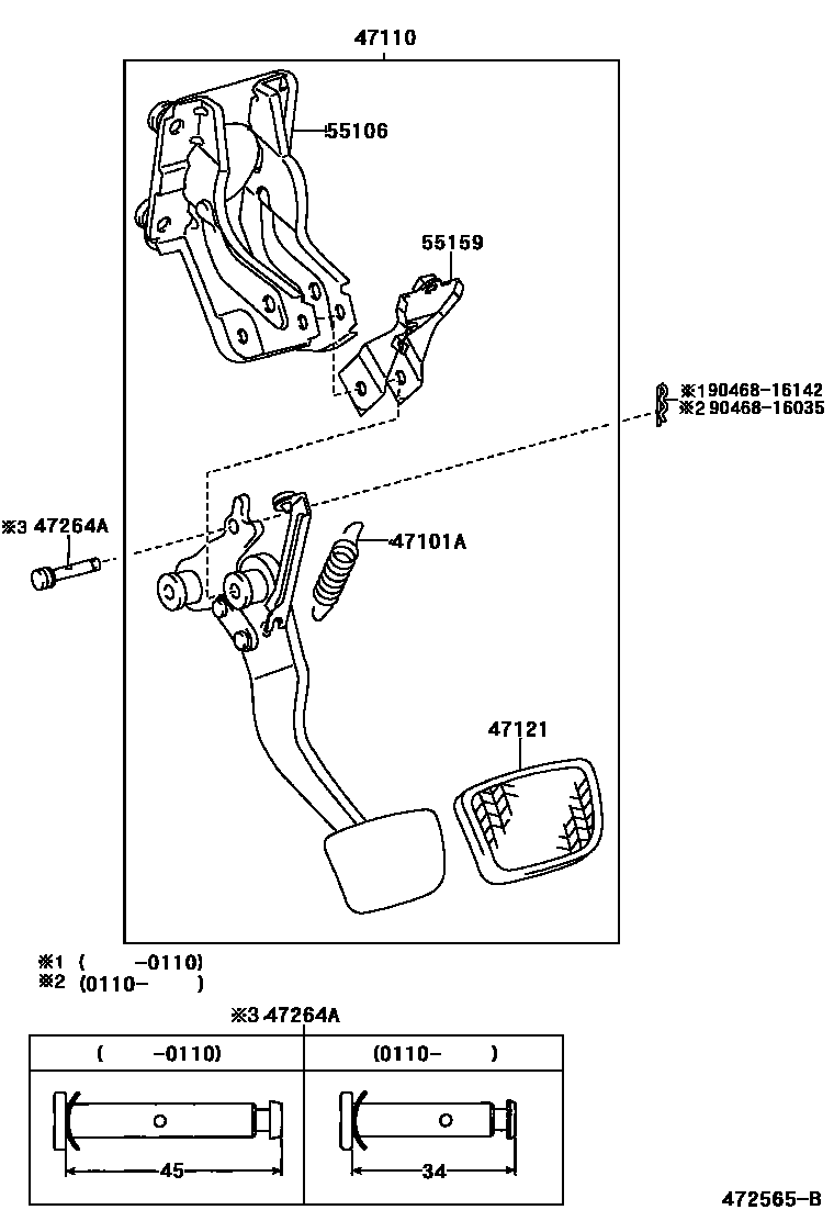 4701 — BRAKE PEDAL & BRACKET