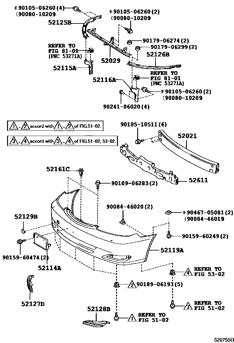 5201 — FRONT BUMPER & BUMPER STAY