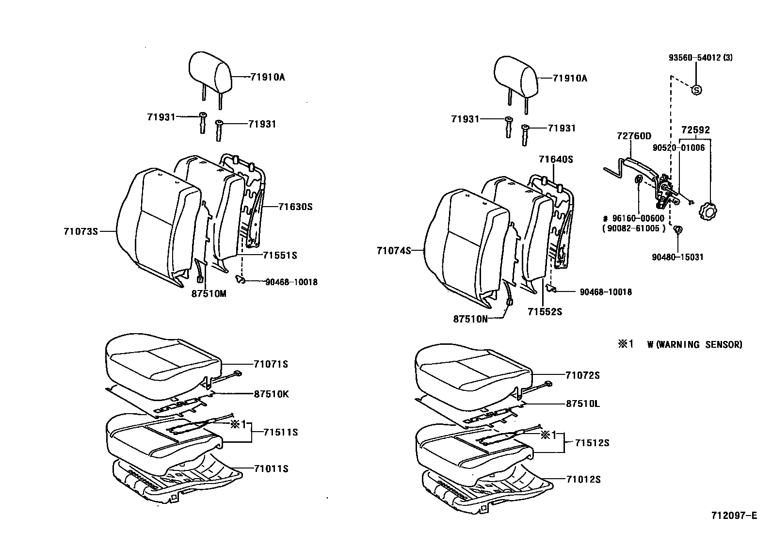 7101 — FRONT SEAT & SEAT TRACK