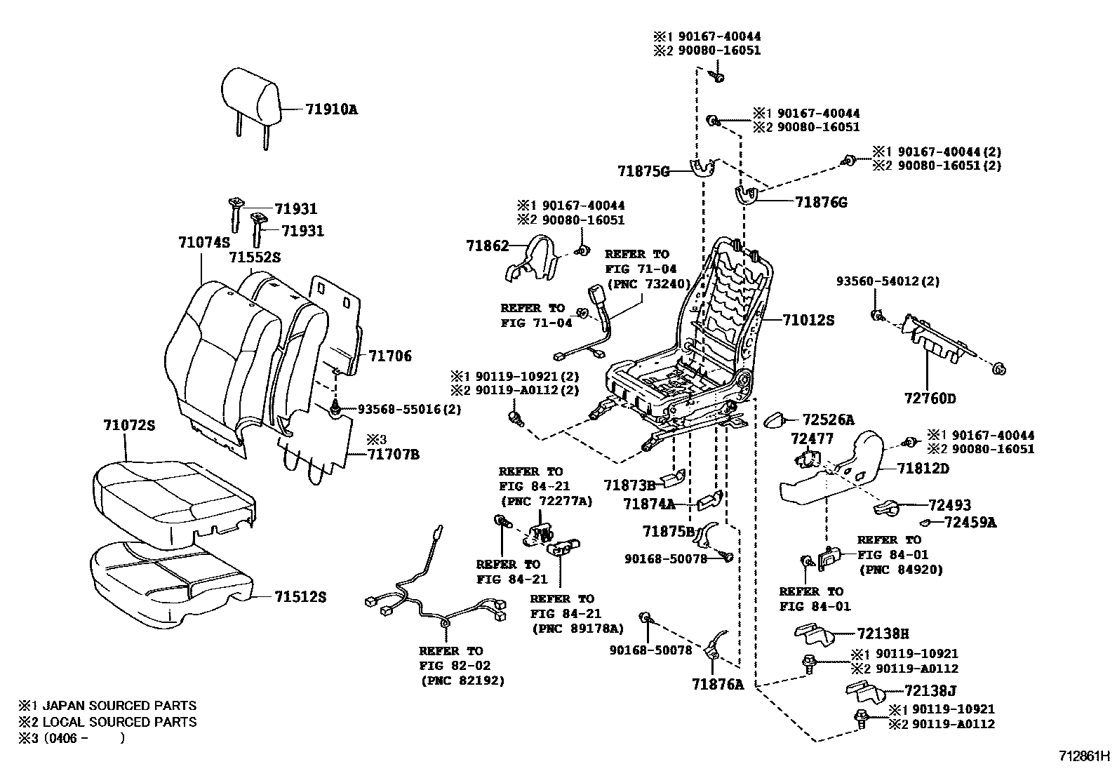 7101 — FRONT SEAT & SEAT TRACK