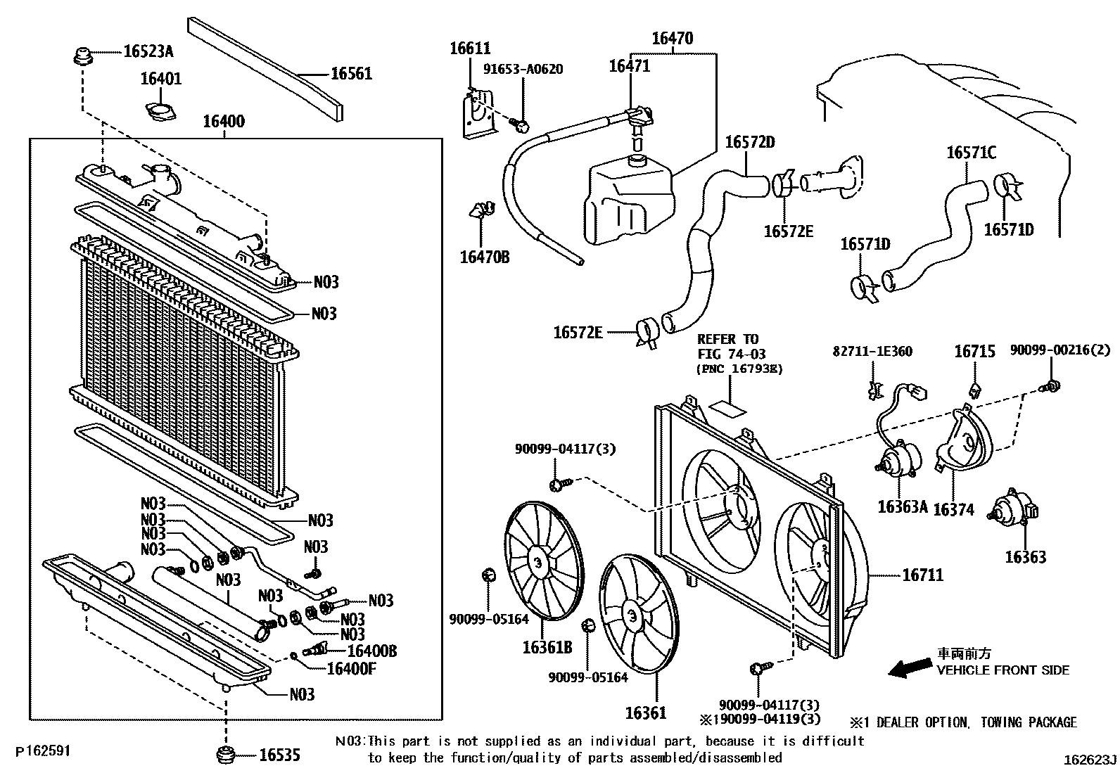 1603 — RADIATOR & WATER OUTLET
