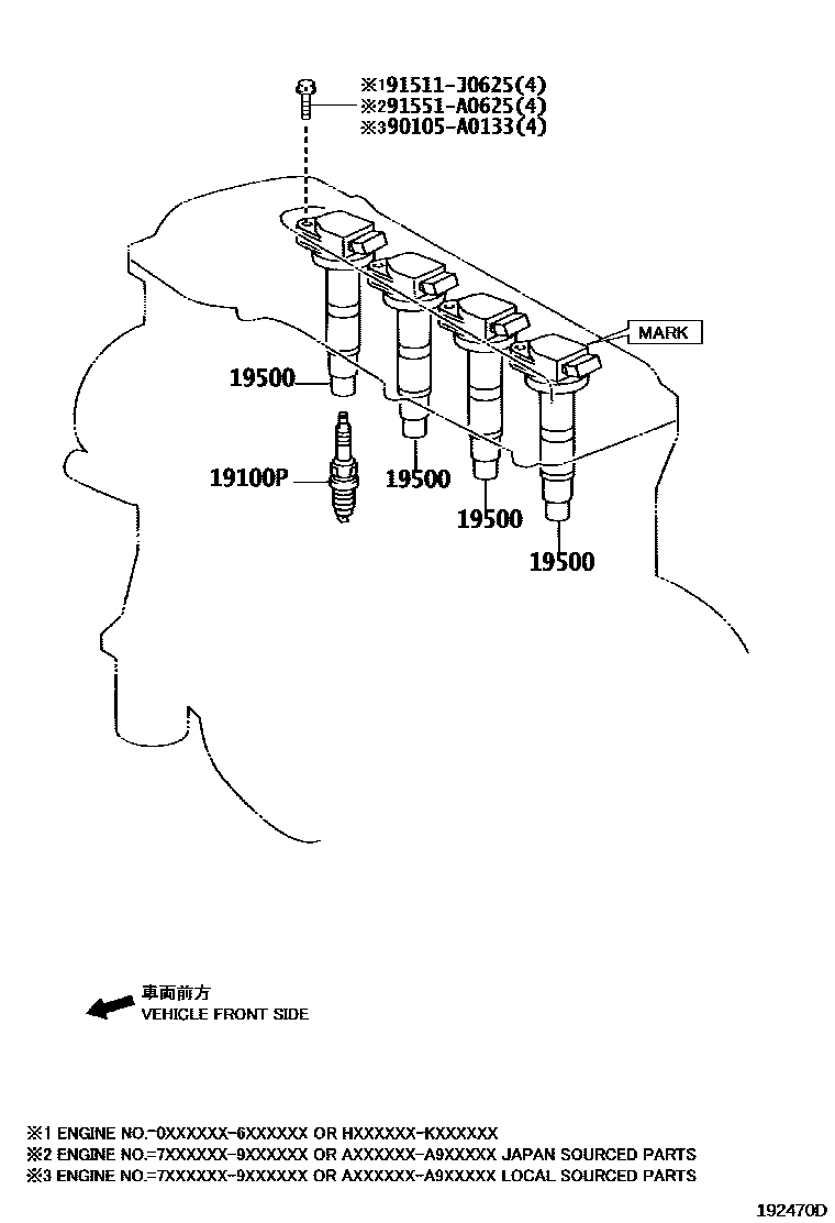 1901 — IGNITION COIL & SPARK PLUG / GLOW PLUG