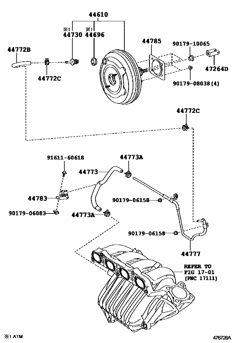4703 — BRAKE BOOSTER & VACUUM TUBE