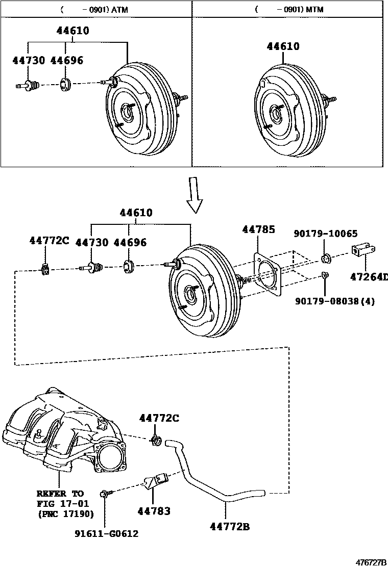 4703 — BRAKE BOOSTER & VACUUM TUBE