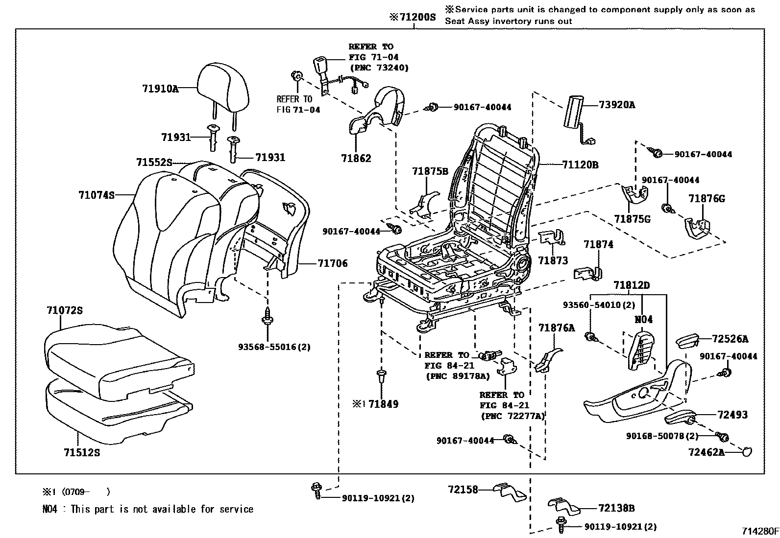 7101 — FRONT SEAT & SEAT TRACK