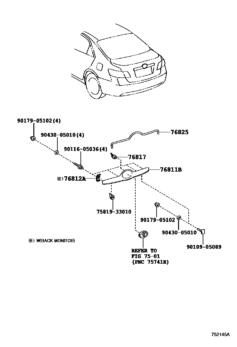 7504 — REAR MOULDING