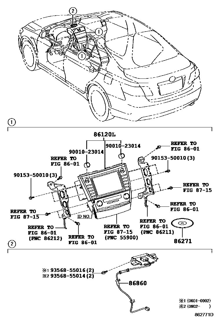 8603 — NAVIGATION & FRONT MONITOR DISPLAY