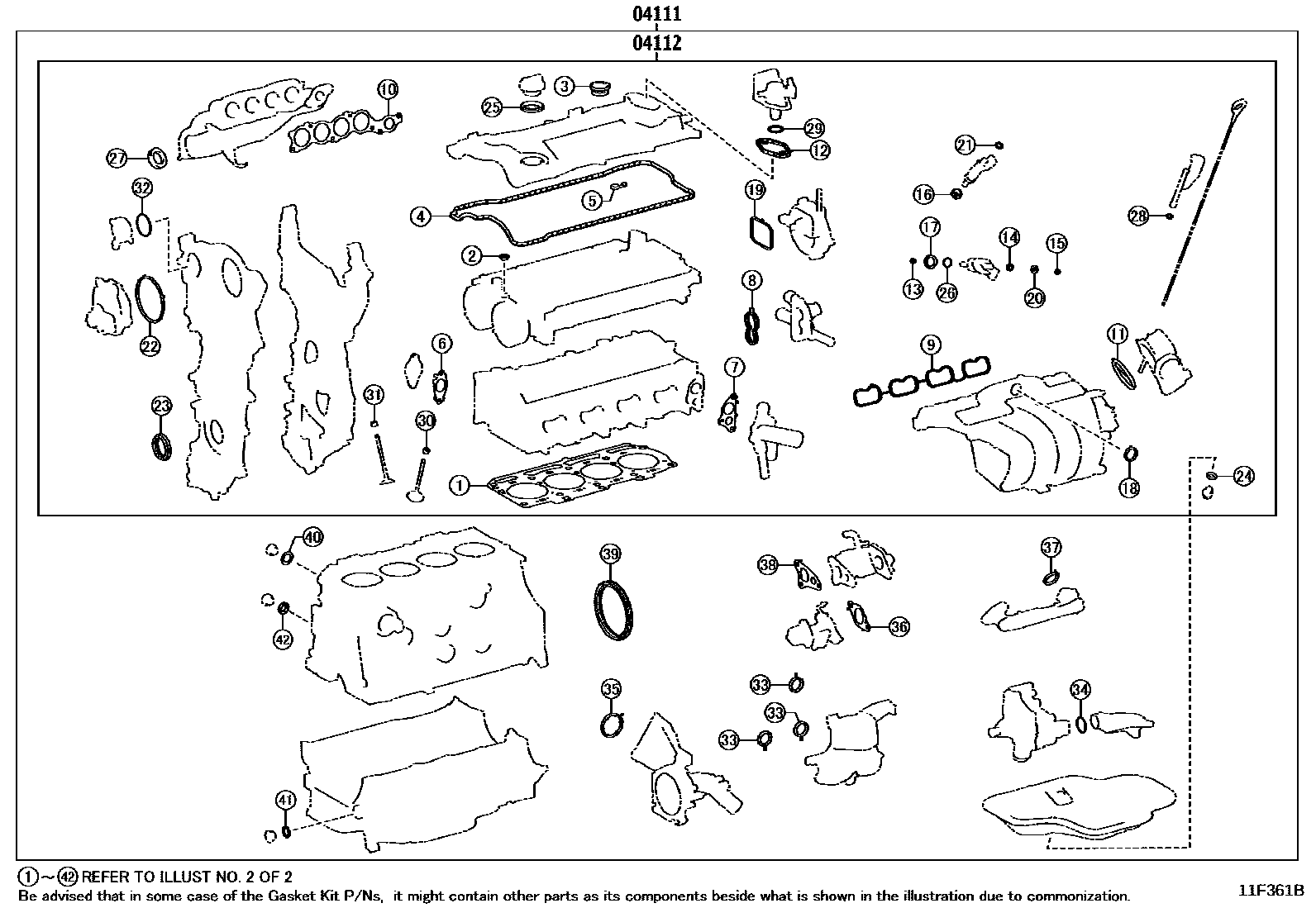 1103 — ENGINE OVERHAUL GASKET KIT