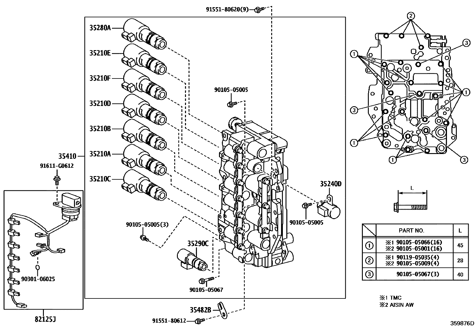 3512 — VALVE BODY & OIL STRAINER (ATM)