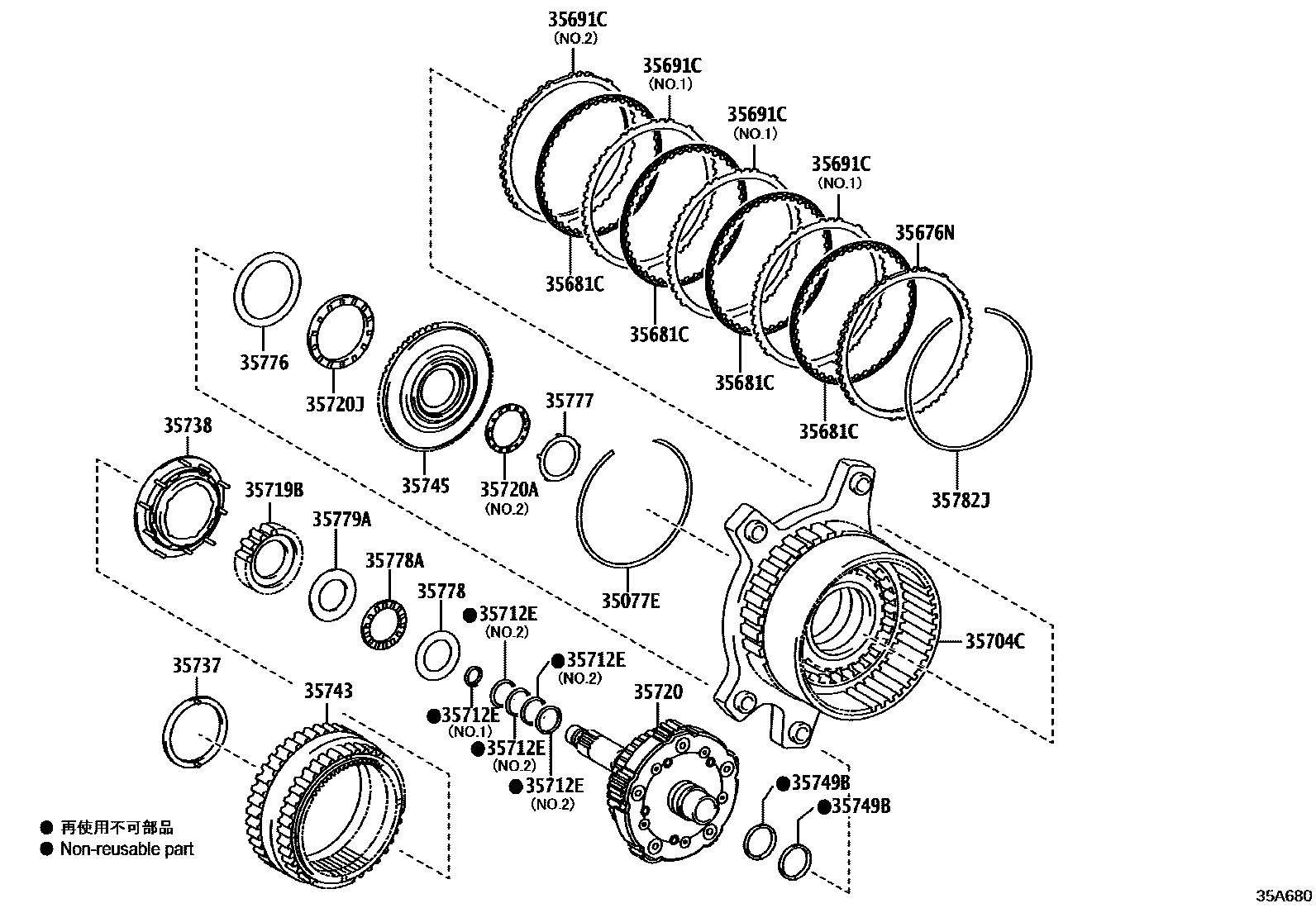 3510 — PLANETARY GEAR, REVERSE PISTON & COUNTER GEAR(ATM)