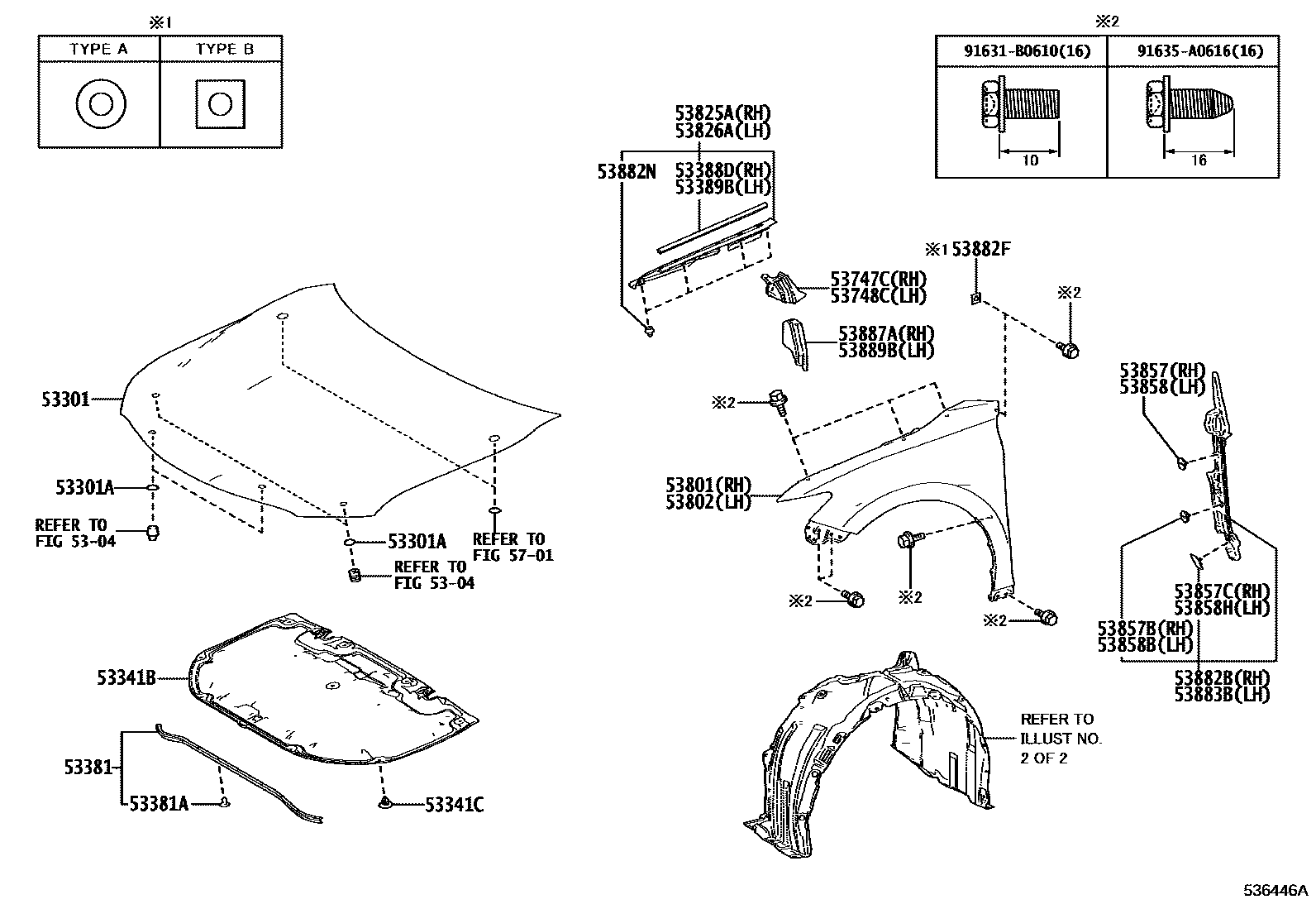 5302 — HOOD & FRONT FENDER