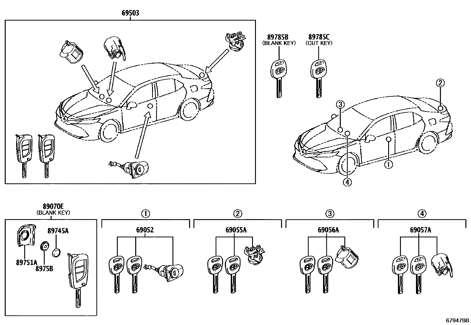 6712 — LOCK CYLINDER SET