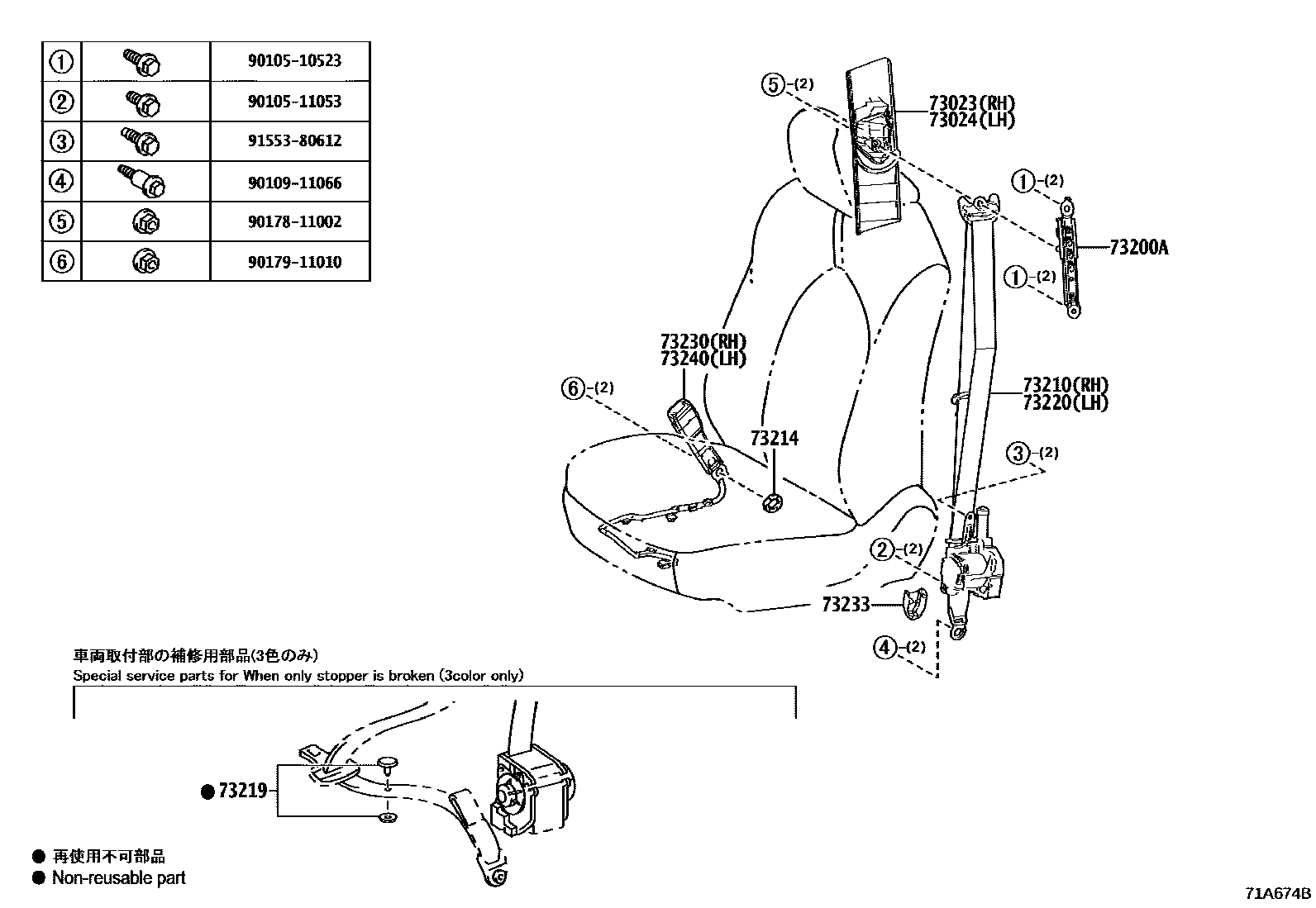 7104 — SEAT BELT & CHILD RESTRAINT SEAT