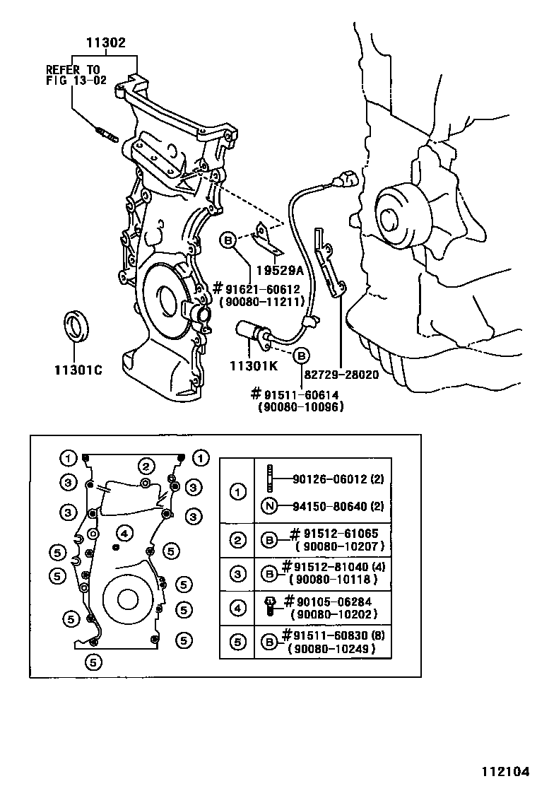 1106 — TIMING GEAR COVER & REAR END PLATE