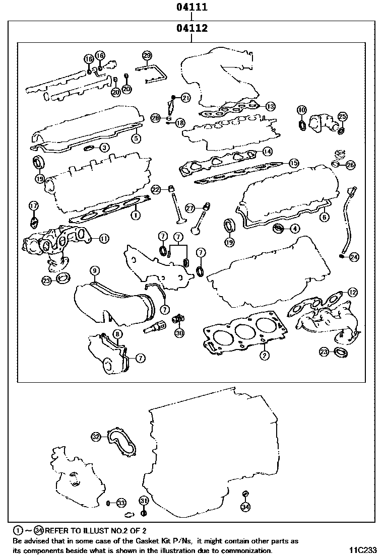 1103 — ENGINE OVERHAUL GASKET KIT